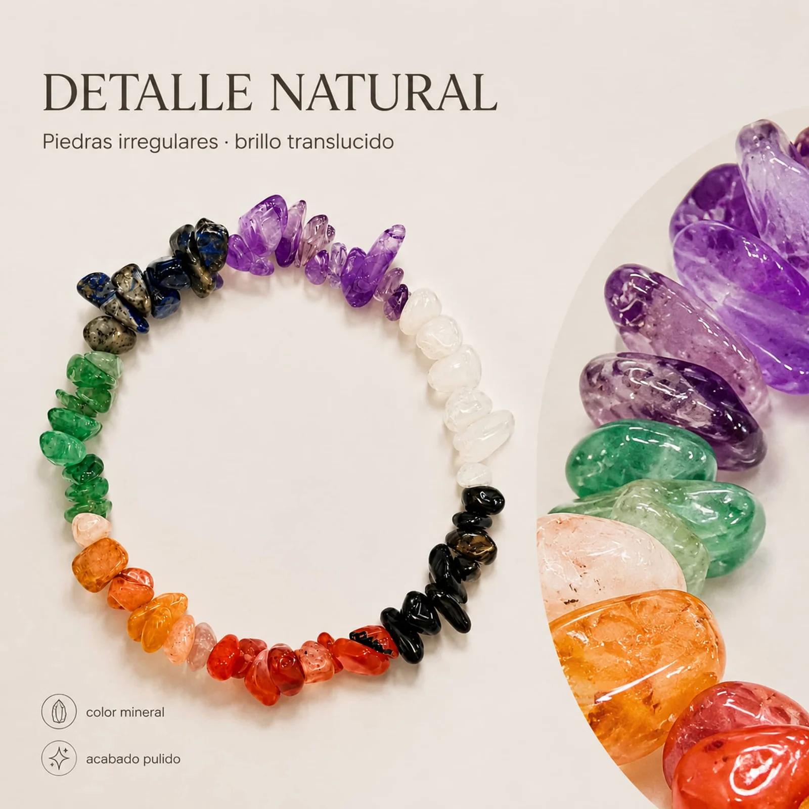 Pulsera Piedra natural 7 Chakras