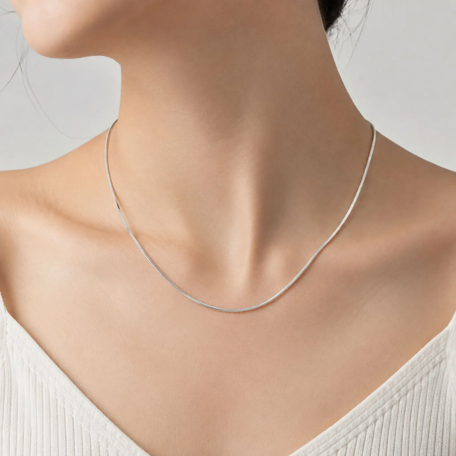 COLLAR DE CADENA ACERO PLATEADO