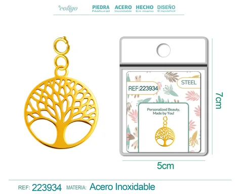 CHARM ACERO INOXIDABLE COLOR DORADO -CON CIERRE