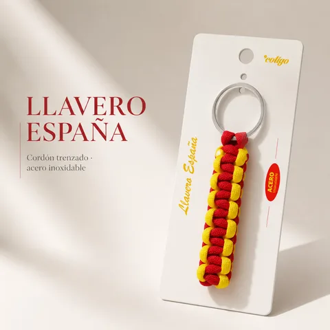 LLAVERO CUERDA CON ARO ACERO