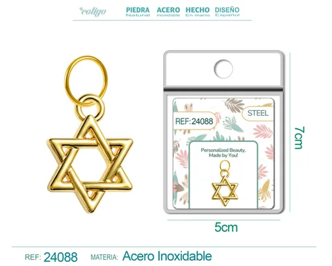 CHARM ACERO DORADO CHAPADO ORO 14 K