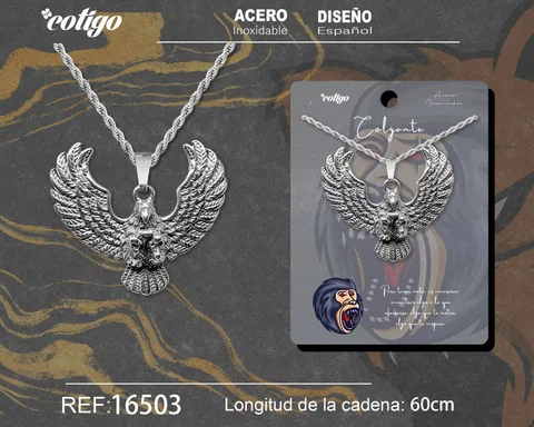 COLGANE HOMBRE ACERO COLOR PLATEADO
