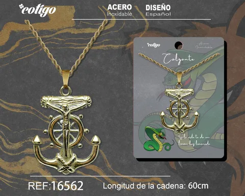 COLGANE HOMBRE ACERO COLOR DORADO
