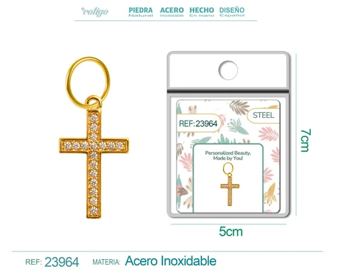 CHARM DE COBRE CHAPADO ORO 14K CON CIRCONITA