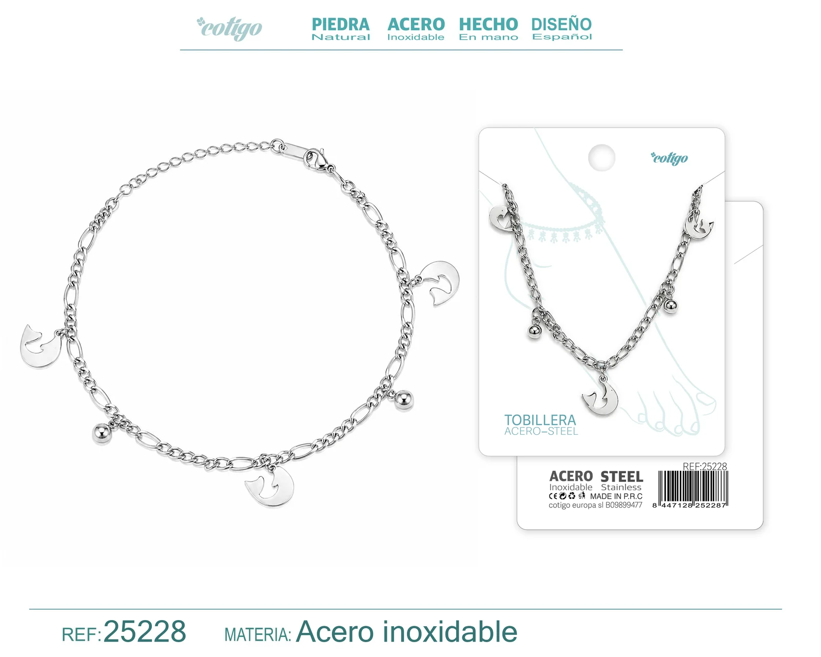 TOBILLERA ACERO INOXIDABLE