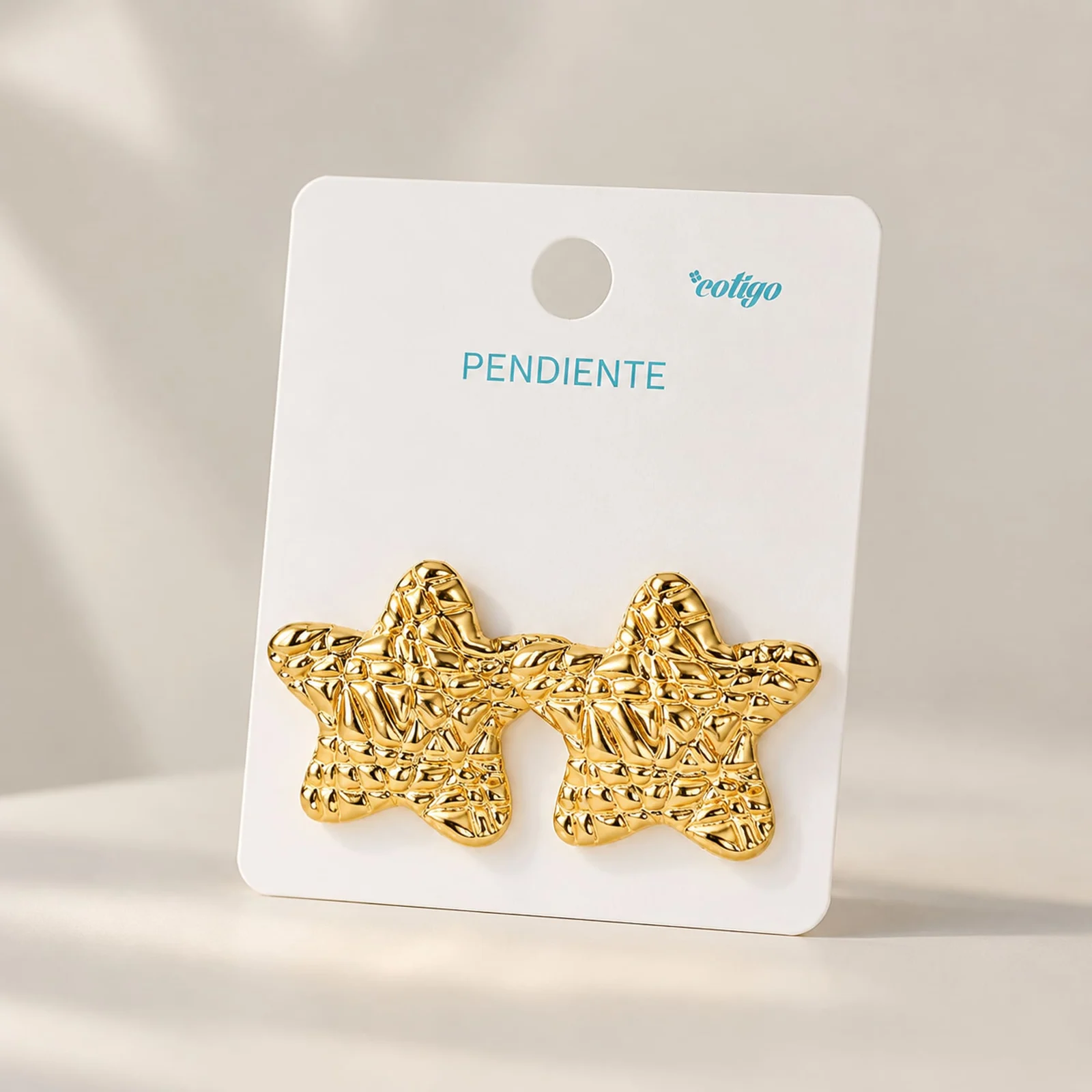 Pendiente de Plástico Metalizado