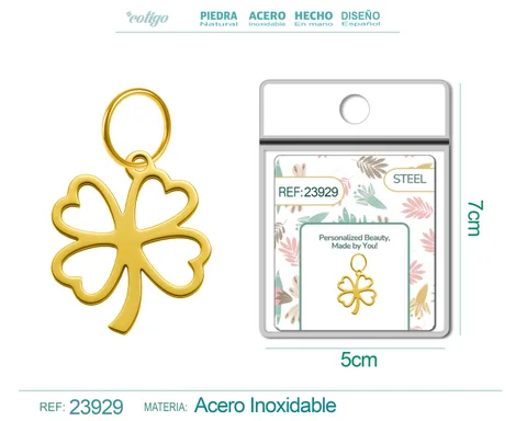 CHARM ACERO INOXIDABLE COLOR DORADO