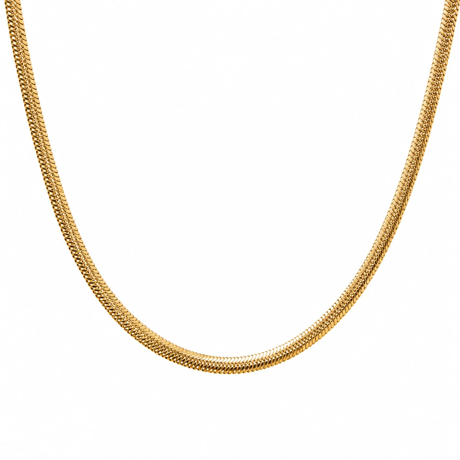 COLLAR DE CADENA ACERO DORADO