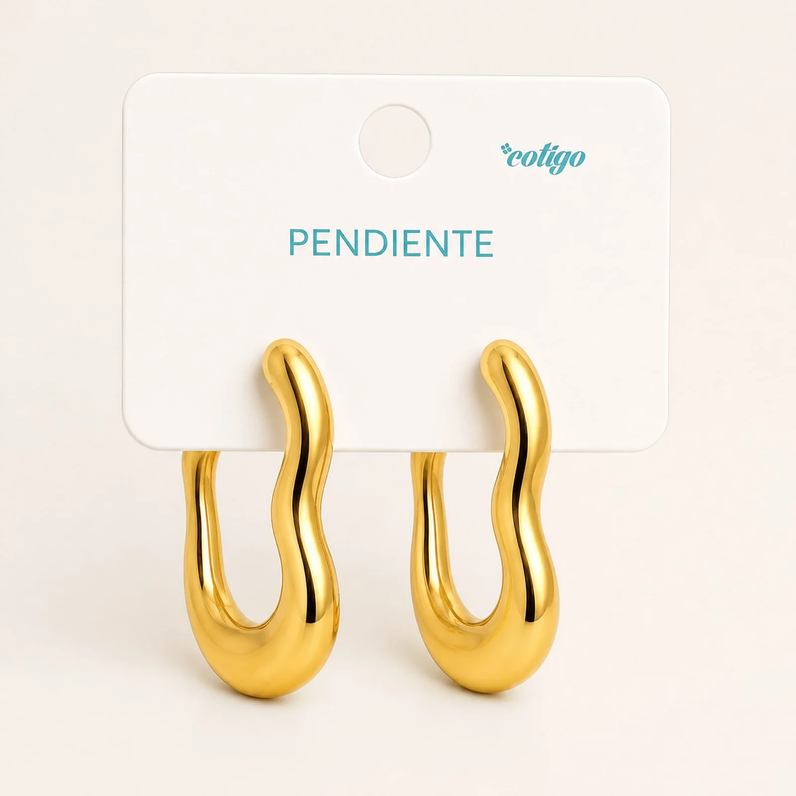 Pendiente de Plástico Metalizado