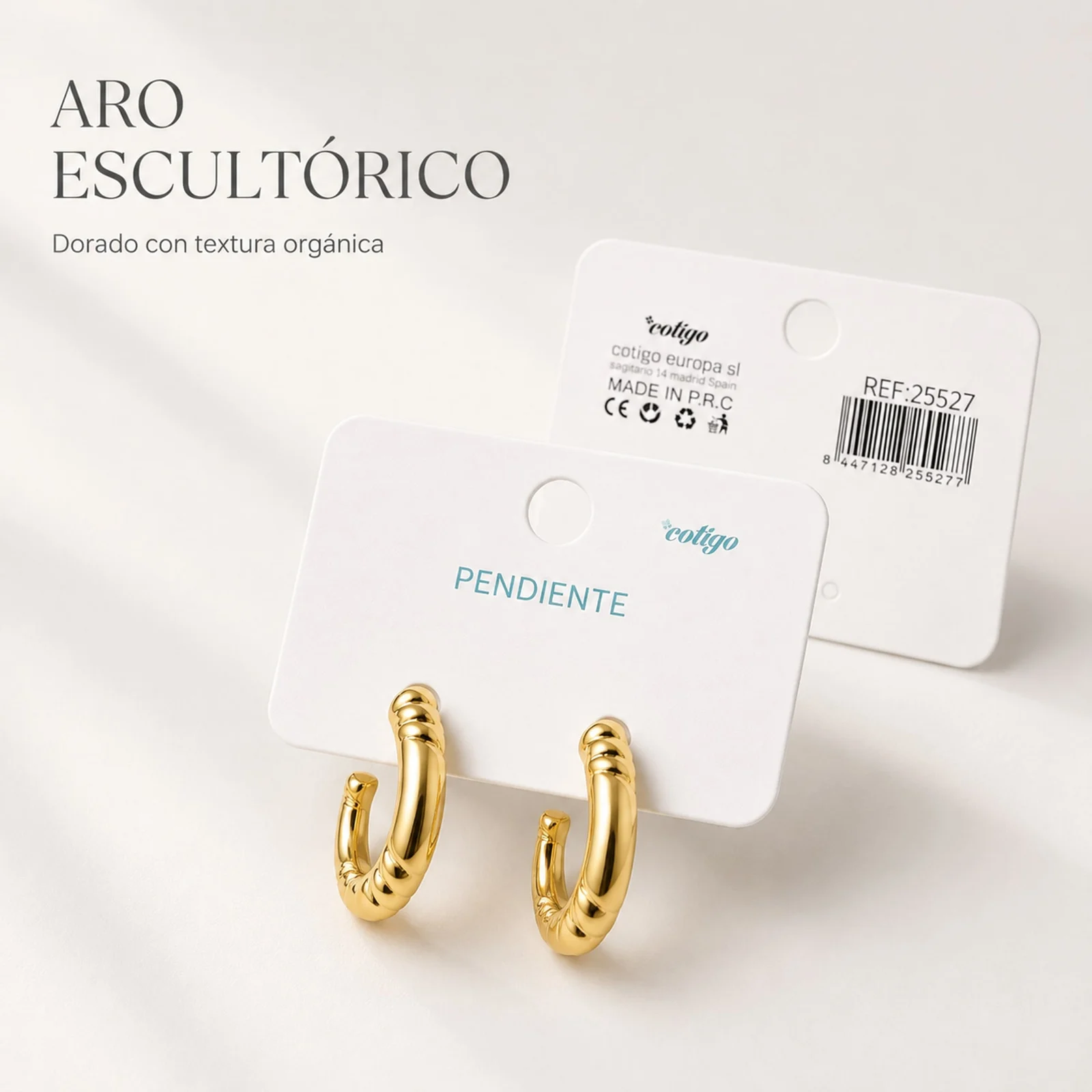 Pendiente de Plástico Metalizado