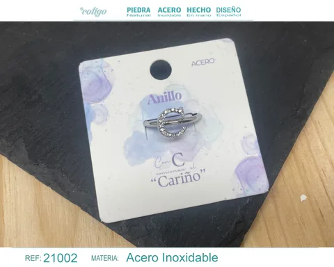 ANILLO C ACERO COLOR PLATEADO