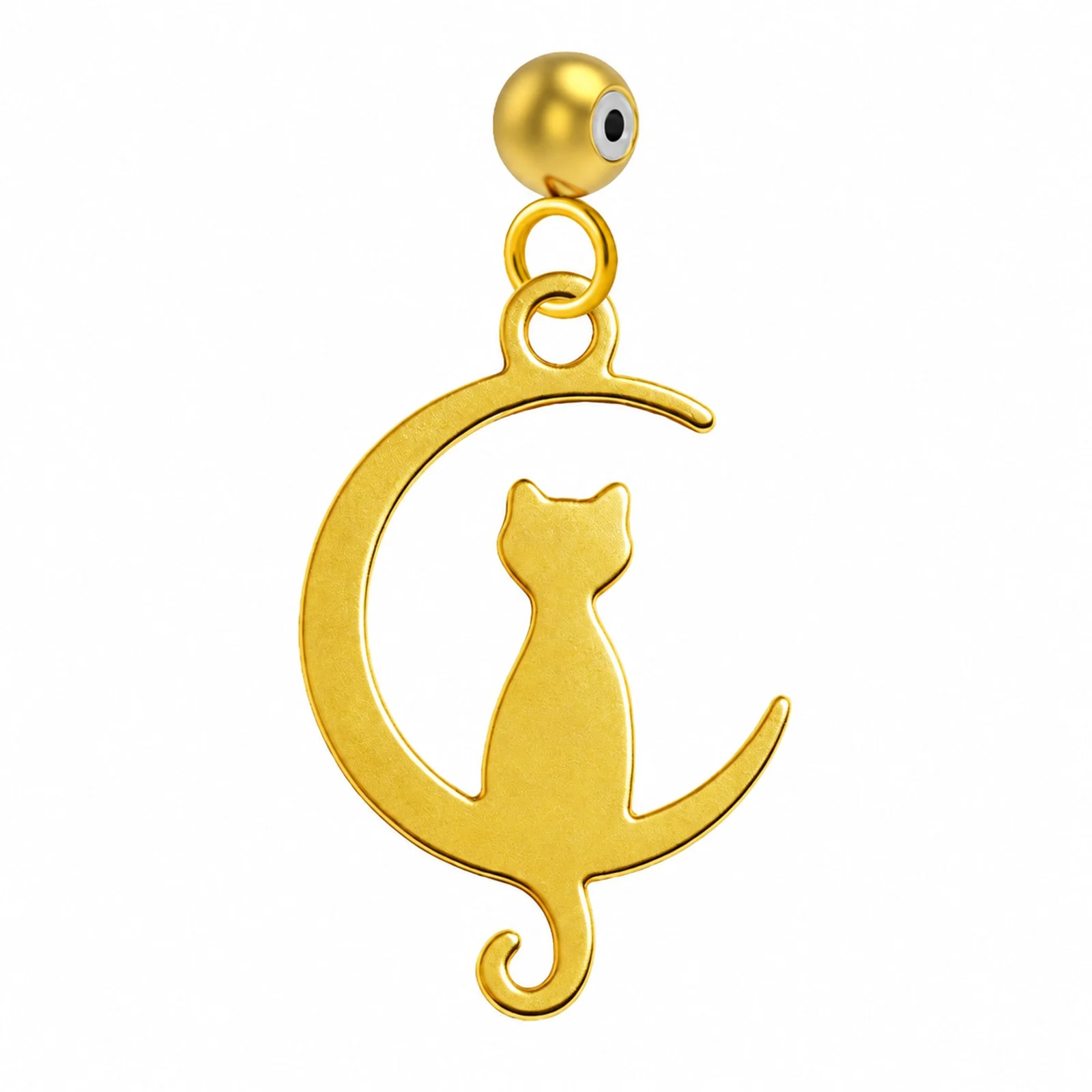 CHARM ACERO INOXIDABLE COLOR DORADO -CON BOLA DE GOMA