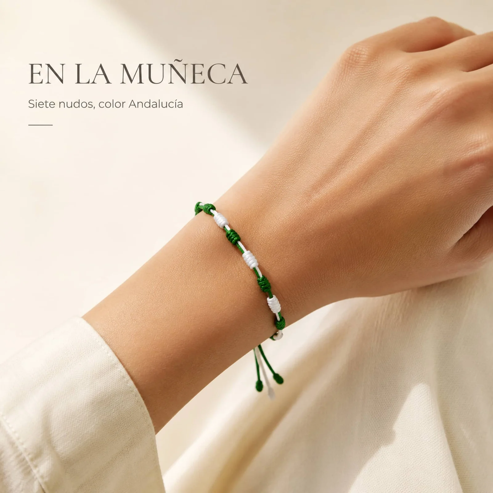 PULSERA 7 NUDOS DE BANDERA DE  ANDALUCÍA