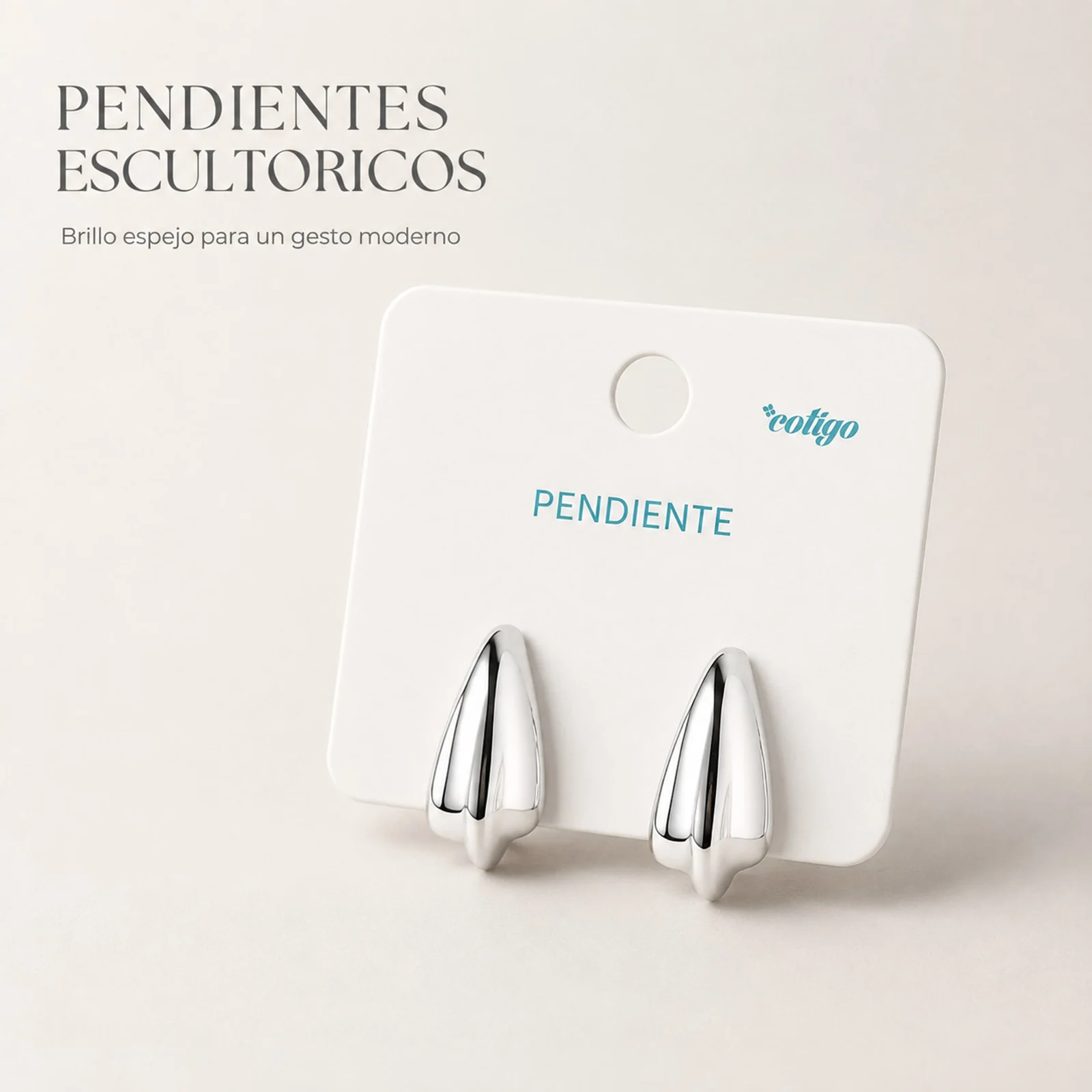 Pendiente de Plástico Metalizado