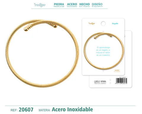 BRAZALETE ACERO COLOR DORADO