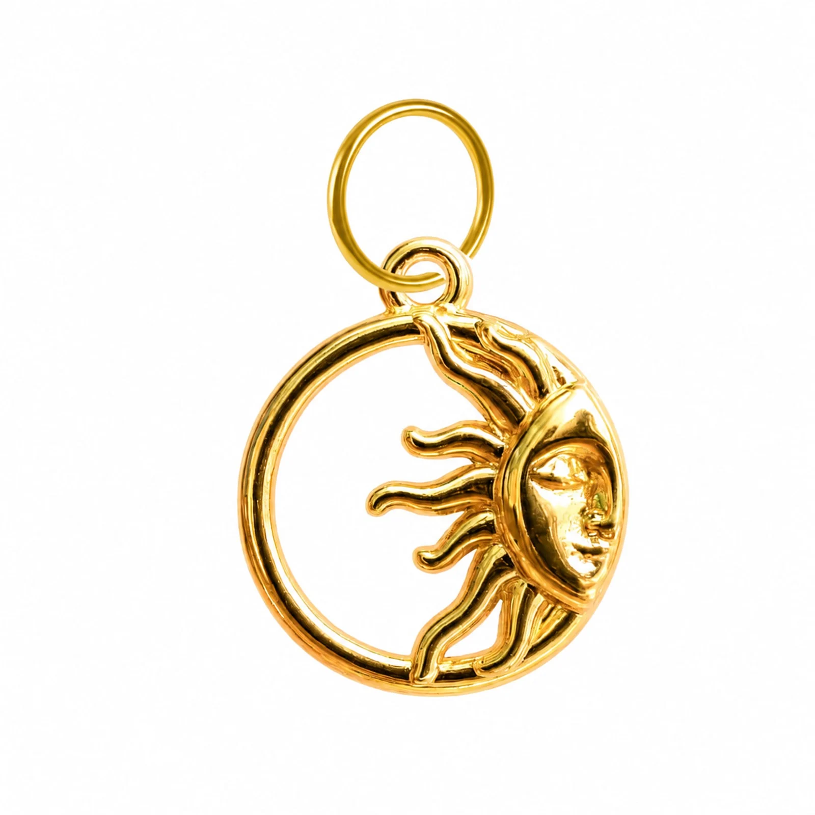 CHARM ACERO DORADO CHAPADO ORO 14 K
