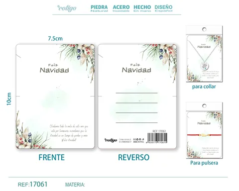 TARJETA DE NAVIDAD PARA BISUTERIA