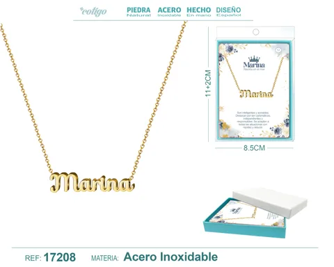 COLLAR MARINA ACERO COLOR DORADO