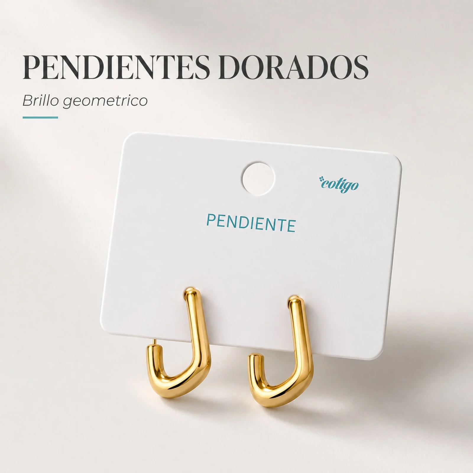 Pendiente de Plástico Metalizado