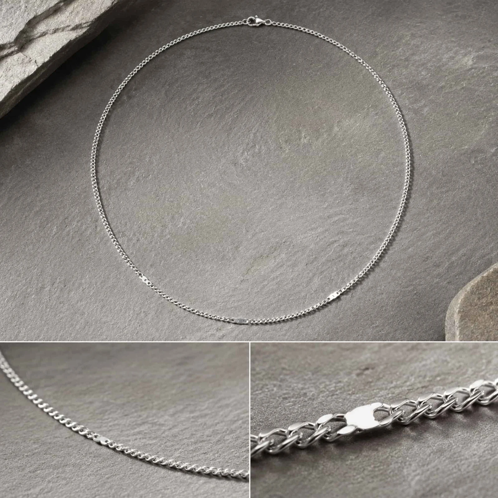 COLLAR DE CADENA ACERO PLATEADO