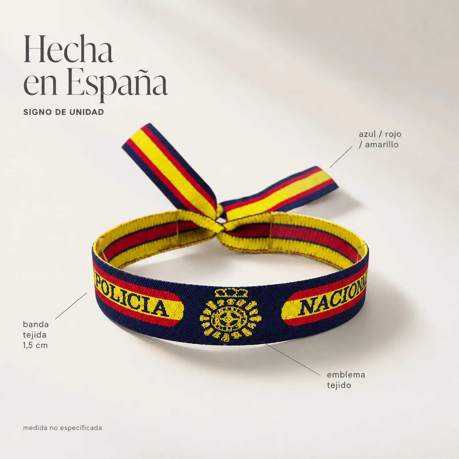 PULSERA ESPAÑA TEJIDO-POLICIA NACIONAL