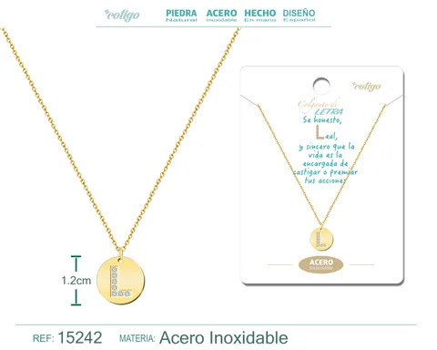 COLLAR LETRA L COLOR DORADO