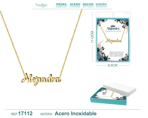 COLLAR ALEJANDRA ACERO COLOR DORADO
