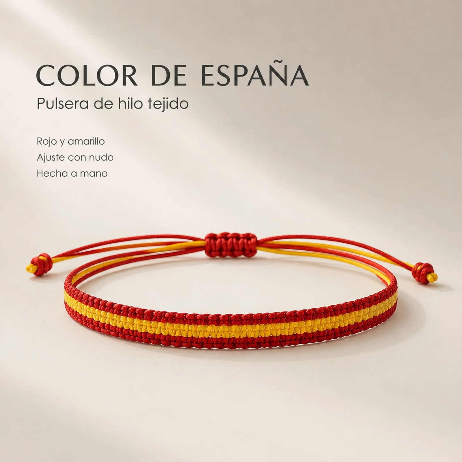 Pulsera Bandera España de Hilo Destino