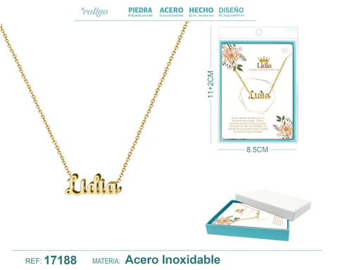 COLLAR LIDIA ACERO COLOR DORADO