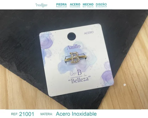 ANILLO B ACERO COLOR DORADO