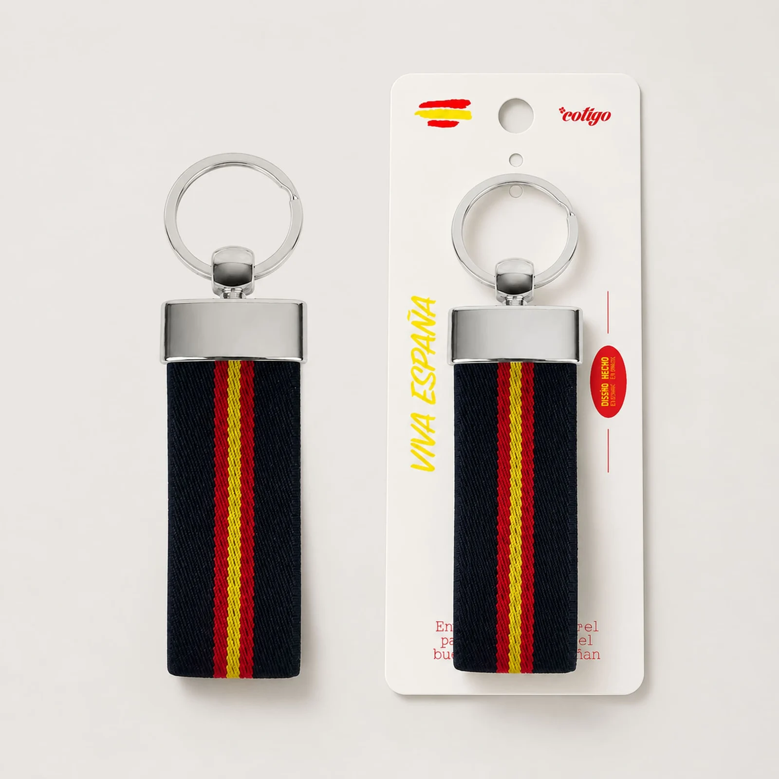LLAVERO BANDERA ESPAÑA DE CINTA