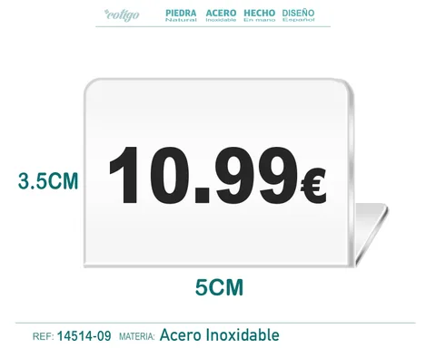 Placa Acero 3.5x5cm-10.99