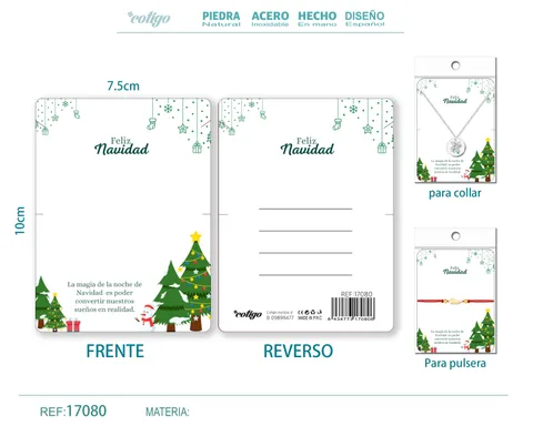TARJETA DE NAVIDAD PARA BISUTERIA