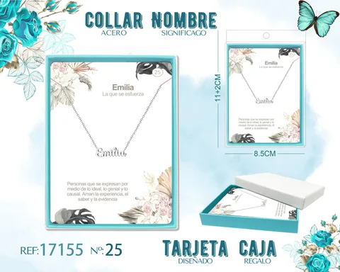 COLLAR EMILIA ACERO COLOR PLATEADO
