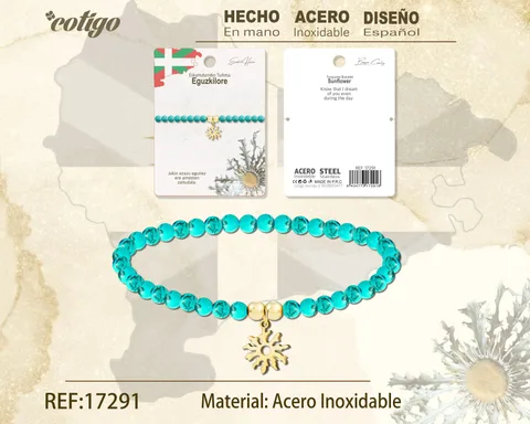 PULSERA TUQUESA -EGUZKILORE-DORADO