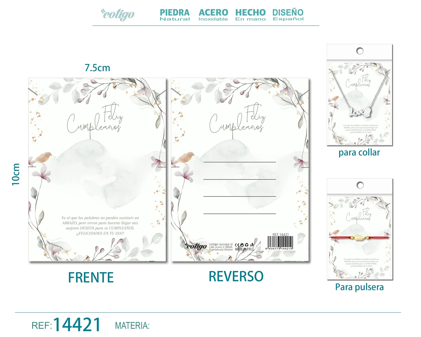 TARJETA FELICITACIÓN PARA CUMPLEAÑO