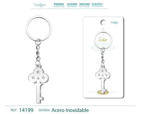LLAVERO DE LLAVE ACERO