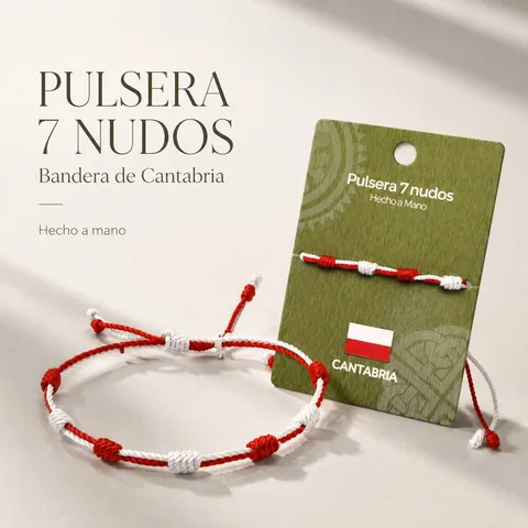 PULSERA 7 NUDOS DE BANDERA DE  CANTABRIA
