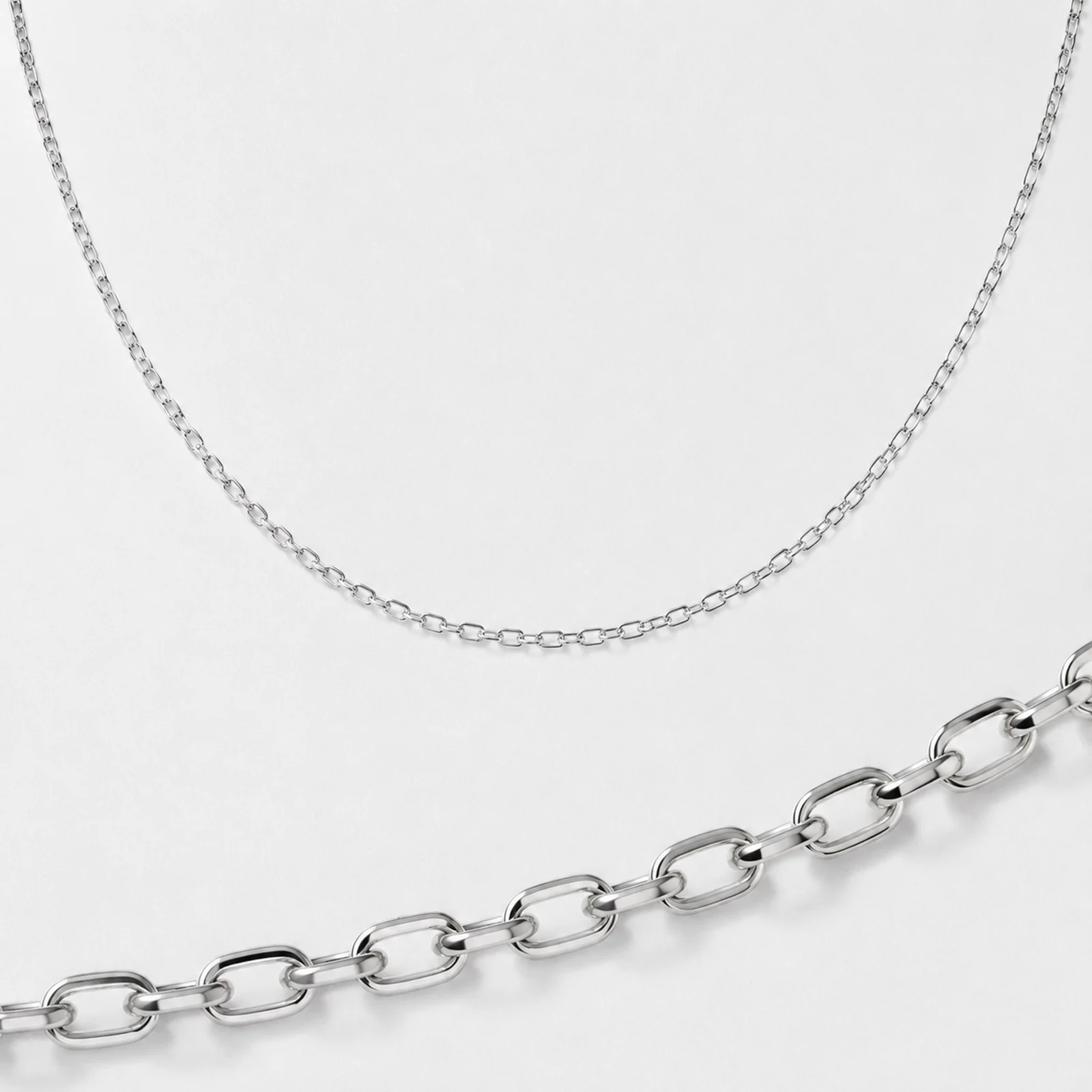 COLLAR DE CADENA ACERO PLATEADO