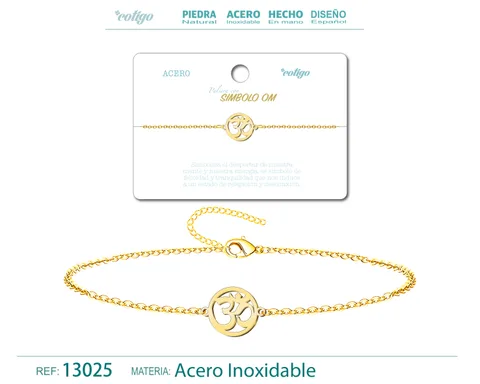 PULSERA SIMBOLO OMACERO DORADO
