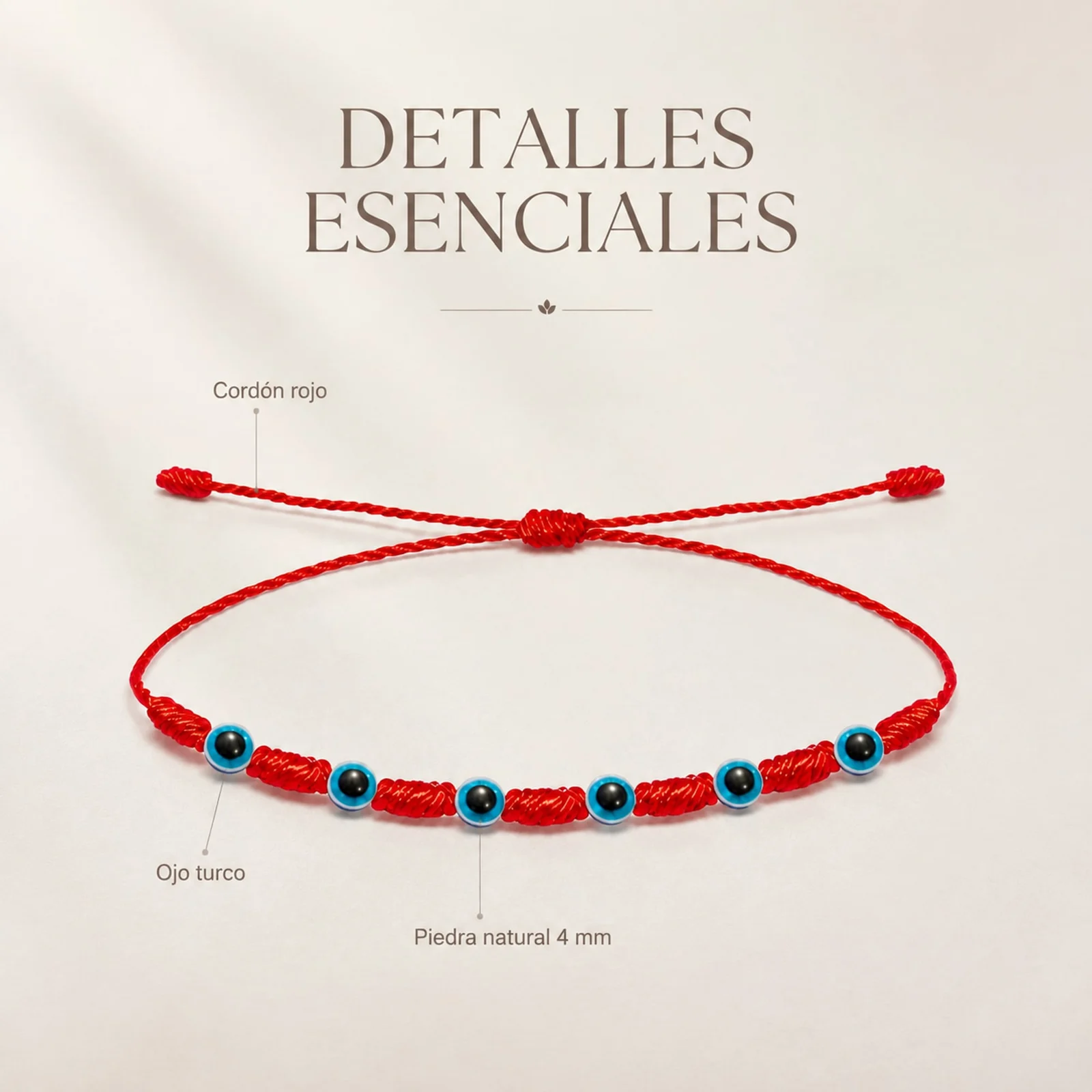 PULSERA 7 NUDOS CON OJO DE TURCO