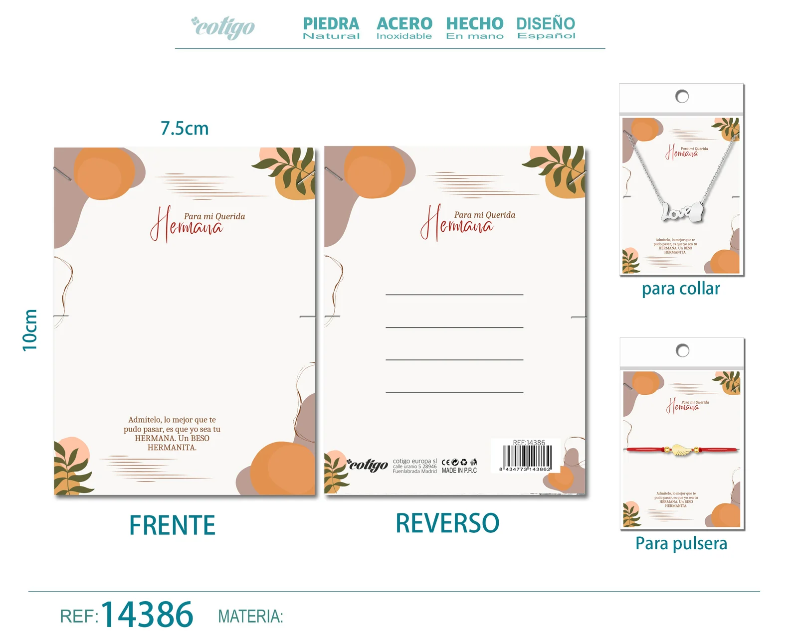 TARJETA FELICITACIÓN PARA HERMANA