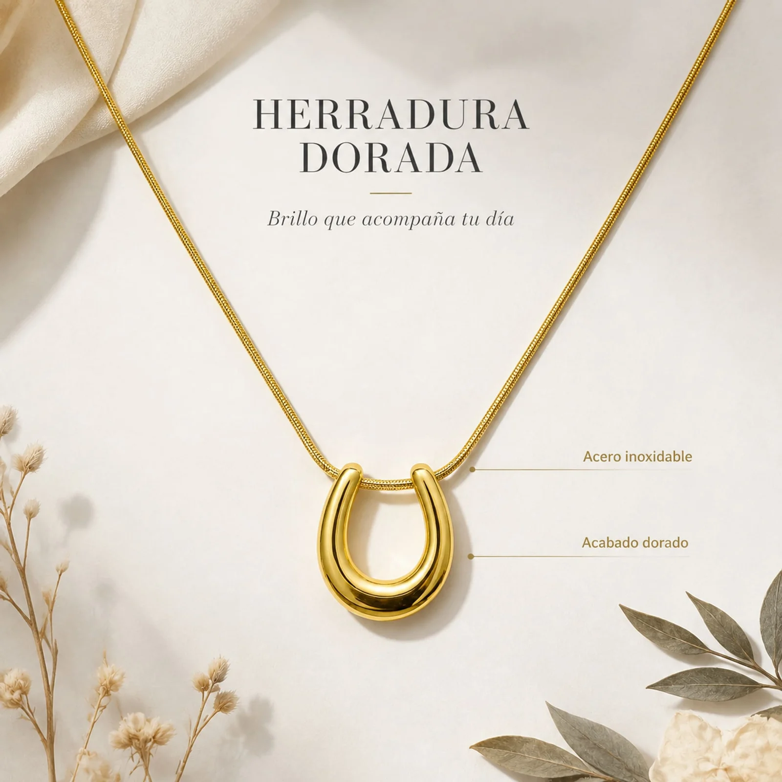 COLLAR ACERO INOXIDABLE CON SOBRE