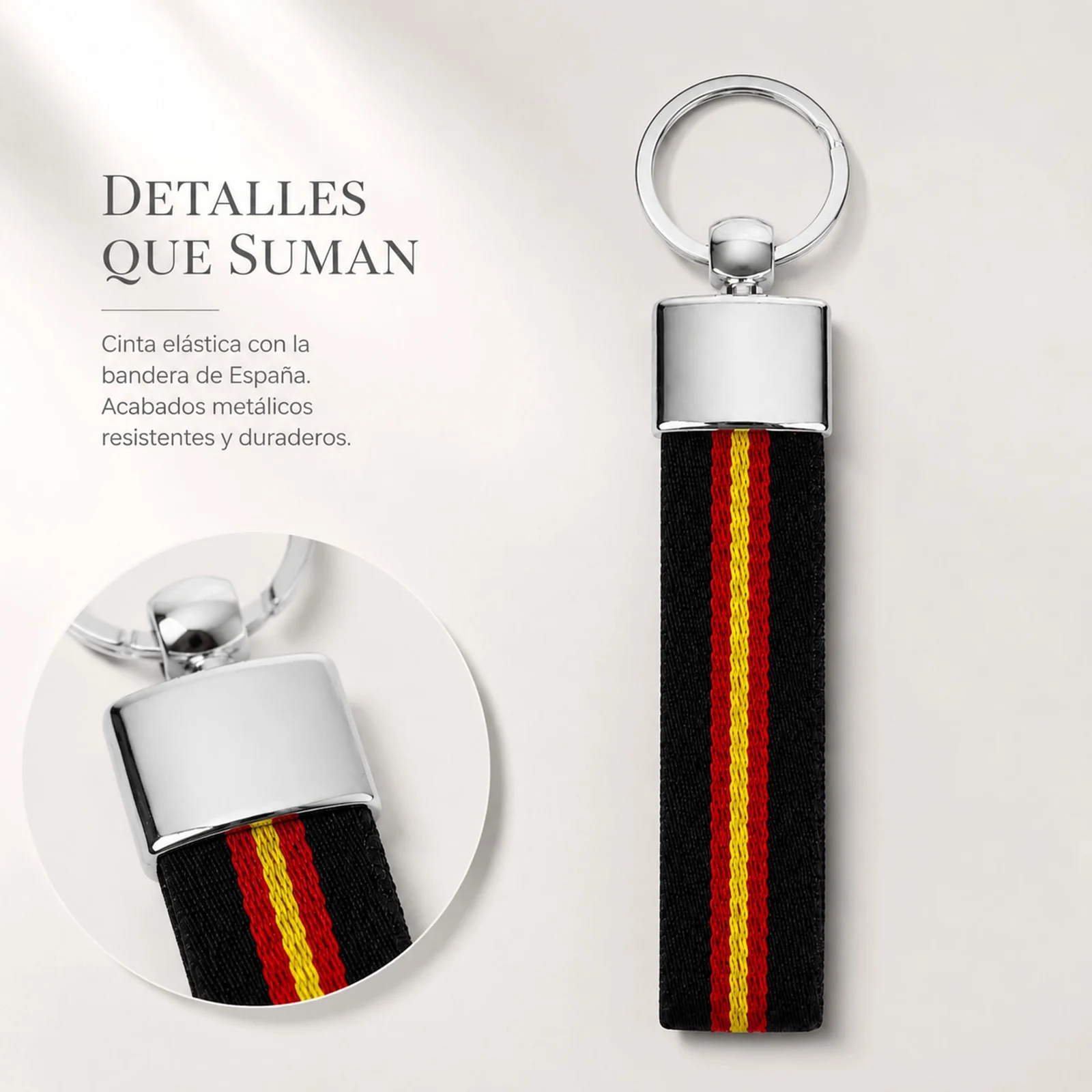 LLAVERO BANDERA ESPAÑA DE CINTA ELÁSTICA