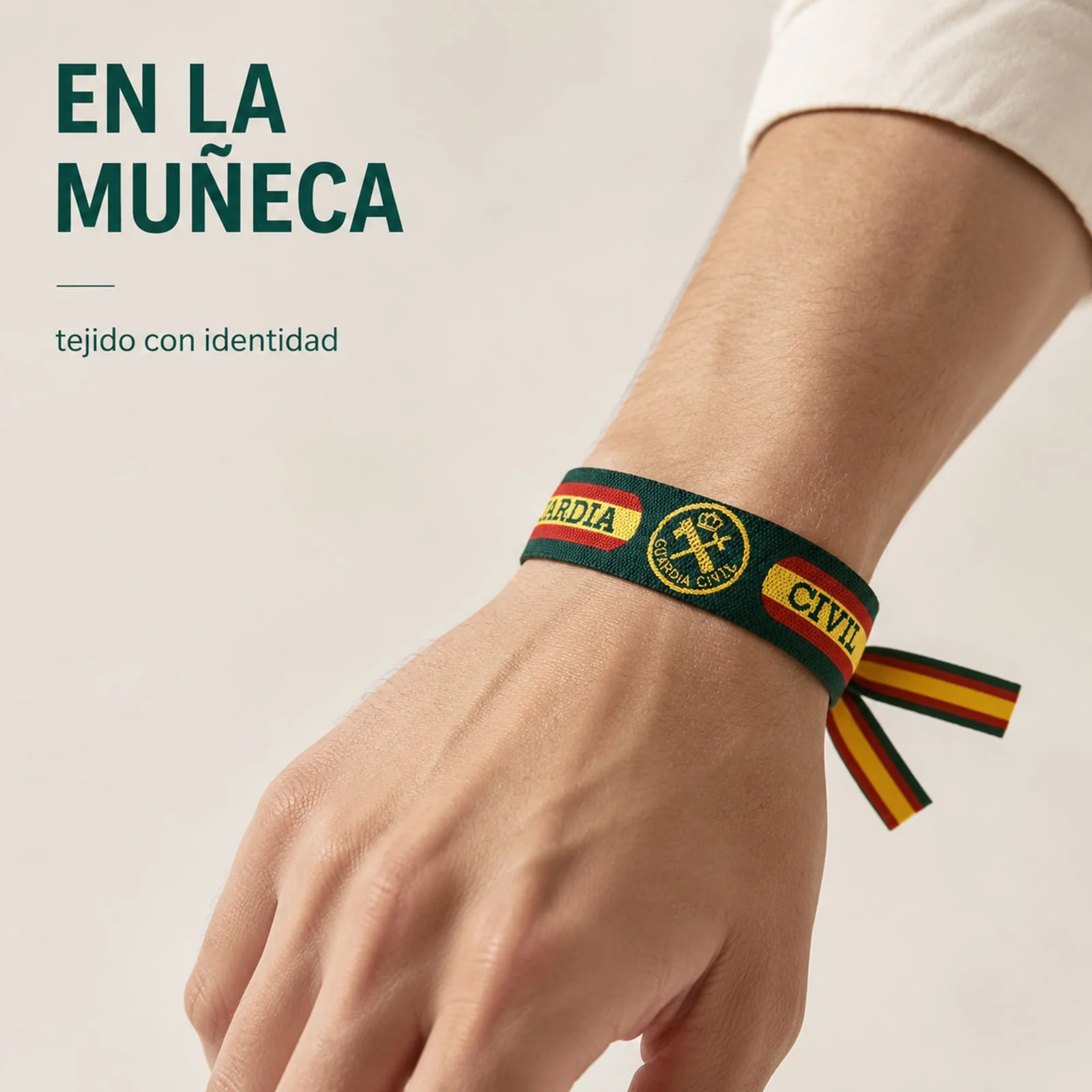 PULSERA ESPAÑA TEJIDO-GUARDIA CIVIL