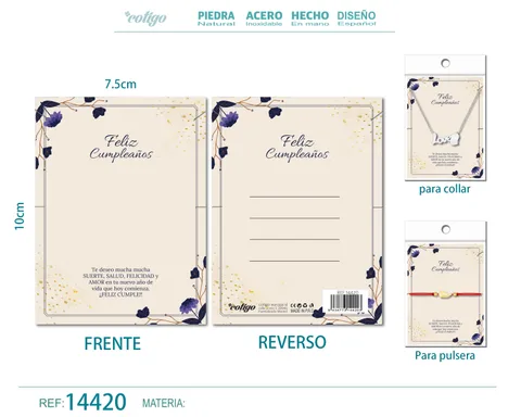TARJETA FELICITACIÓN PARA CUMPLEAÑO