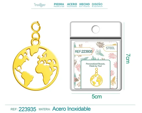 CHARM ACERO INOXIDABLE COLOR DORADO -CON CIERRE