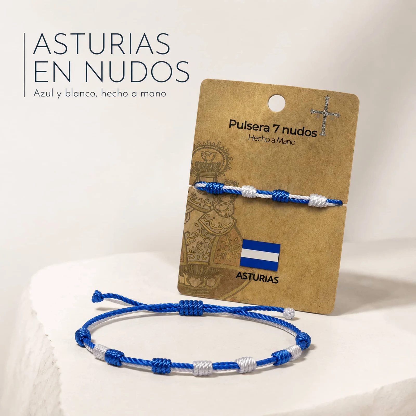 PULSERA 7 NUDOS DE BANDERA DE  ASTURIAS
