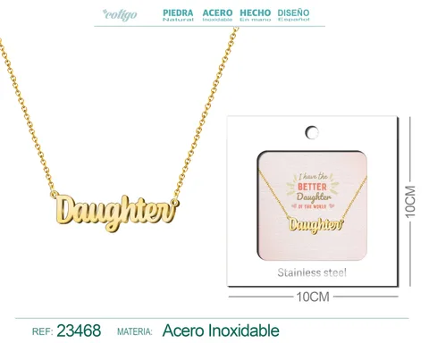 COLLAR INGLES PARA DAUGHTER ACERO CON SOBRE