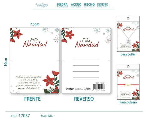 TARJETA DE NAVIDAD PARA BISUTERIA